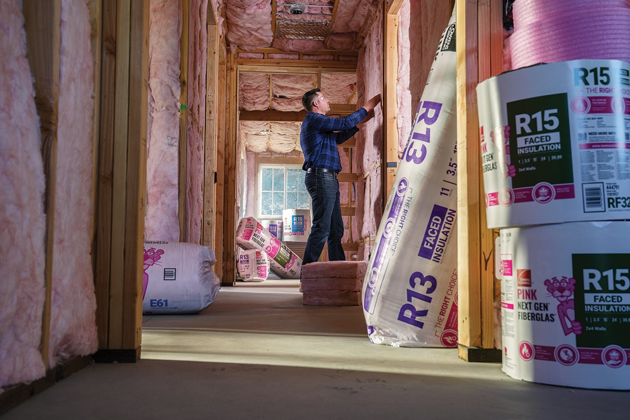 New Construction Home Batt Insulation Install