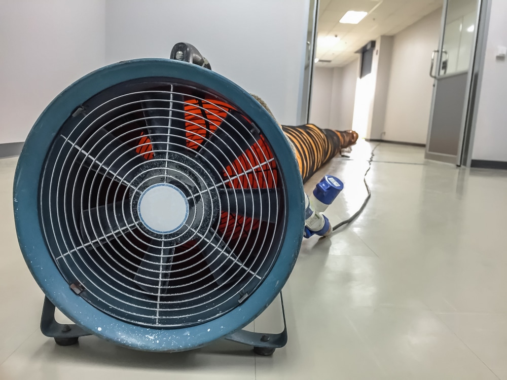Fan for blower door test