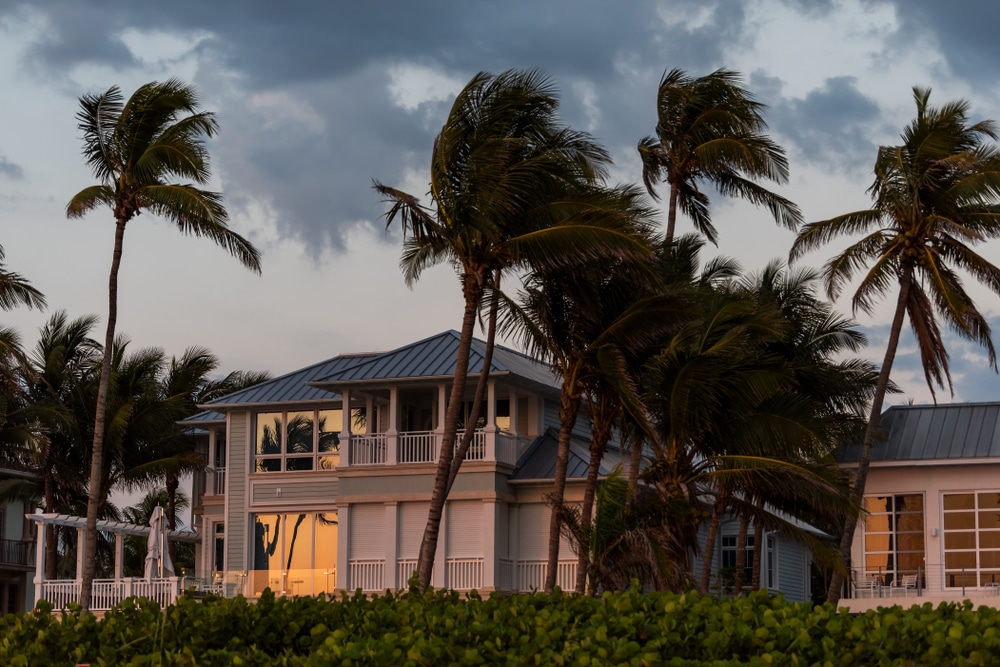Southern house in hurricane