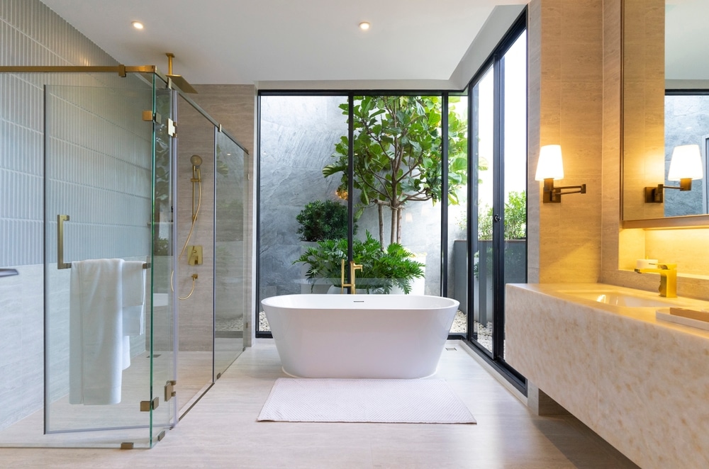 Bright airy bathroom