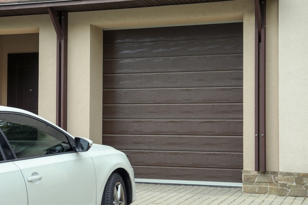 Brown garage door