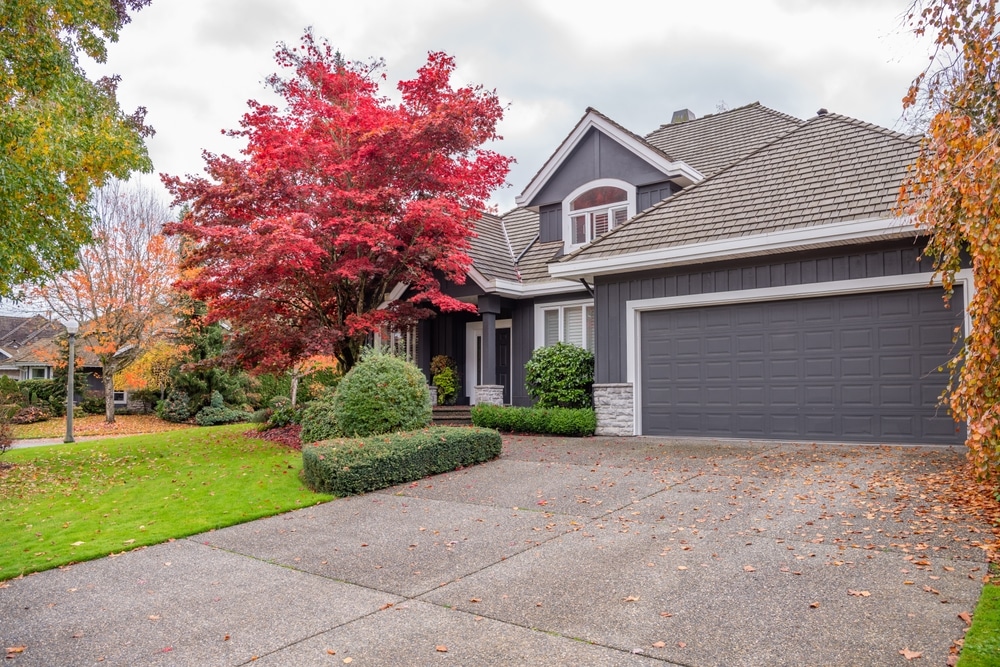 Garage door on beautiful home